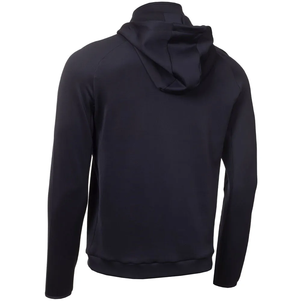 Layered Wind Barrier Stylish Daily Fit Calvin Klein Fracture Hooded Full Zip Jacket - Navy