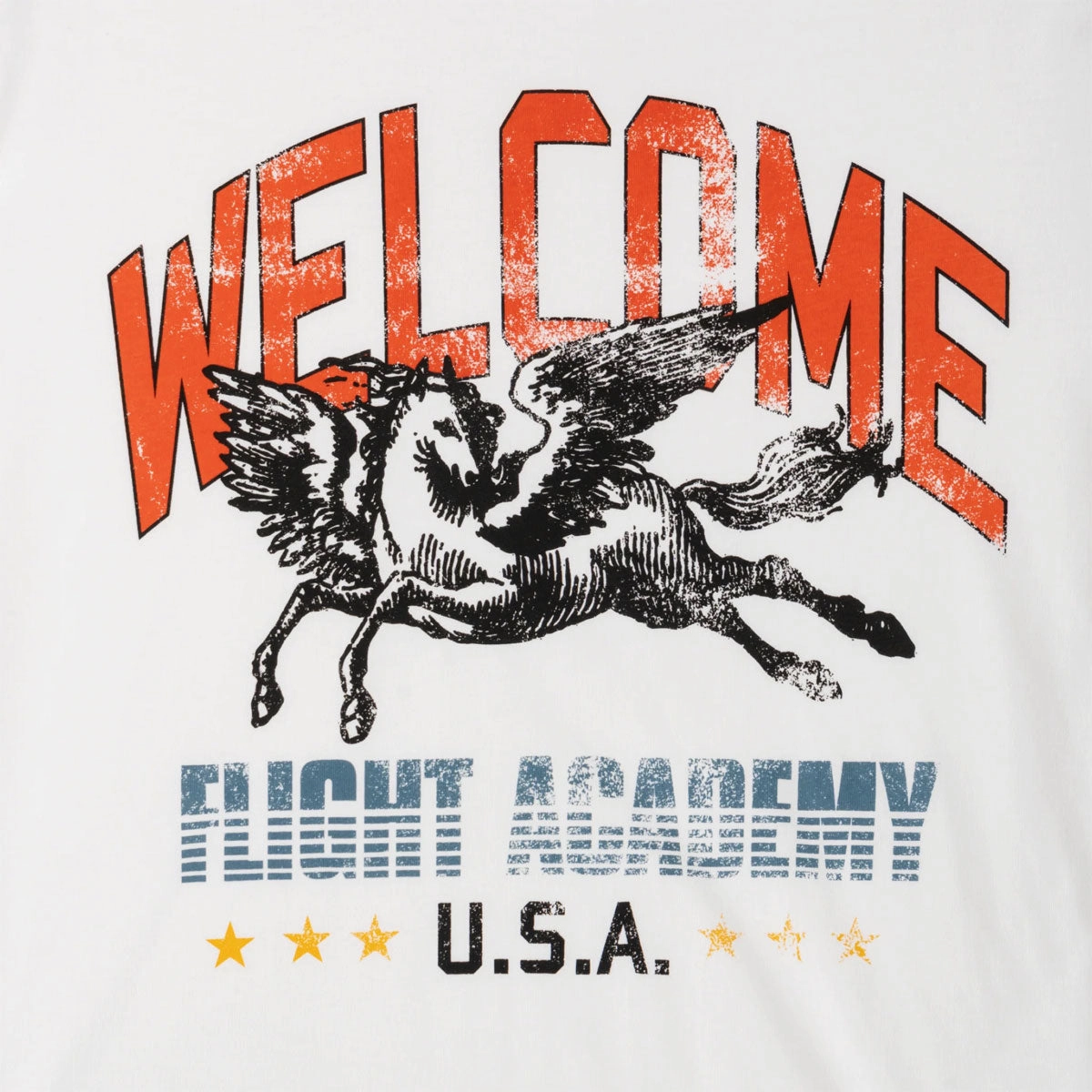 Outdoor Trend Welcome Pegasus Garment-Dyed T-Shirt - White