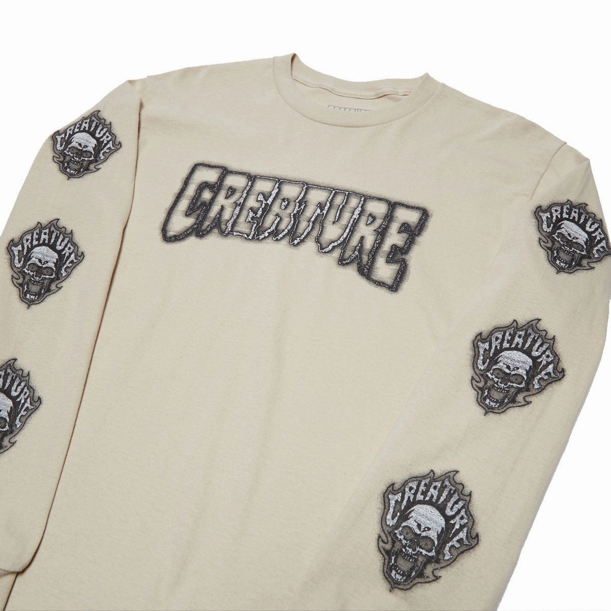 Creature Bonehead Glitch Long Sleeve T-Shirt - Sand All-Purpose Comfort