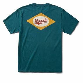 Roark Diamond Script T-Shirt - Deep Sea FadeResistant