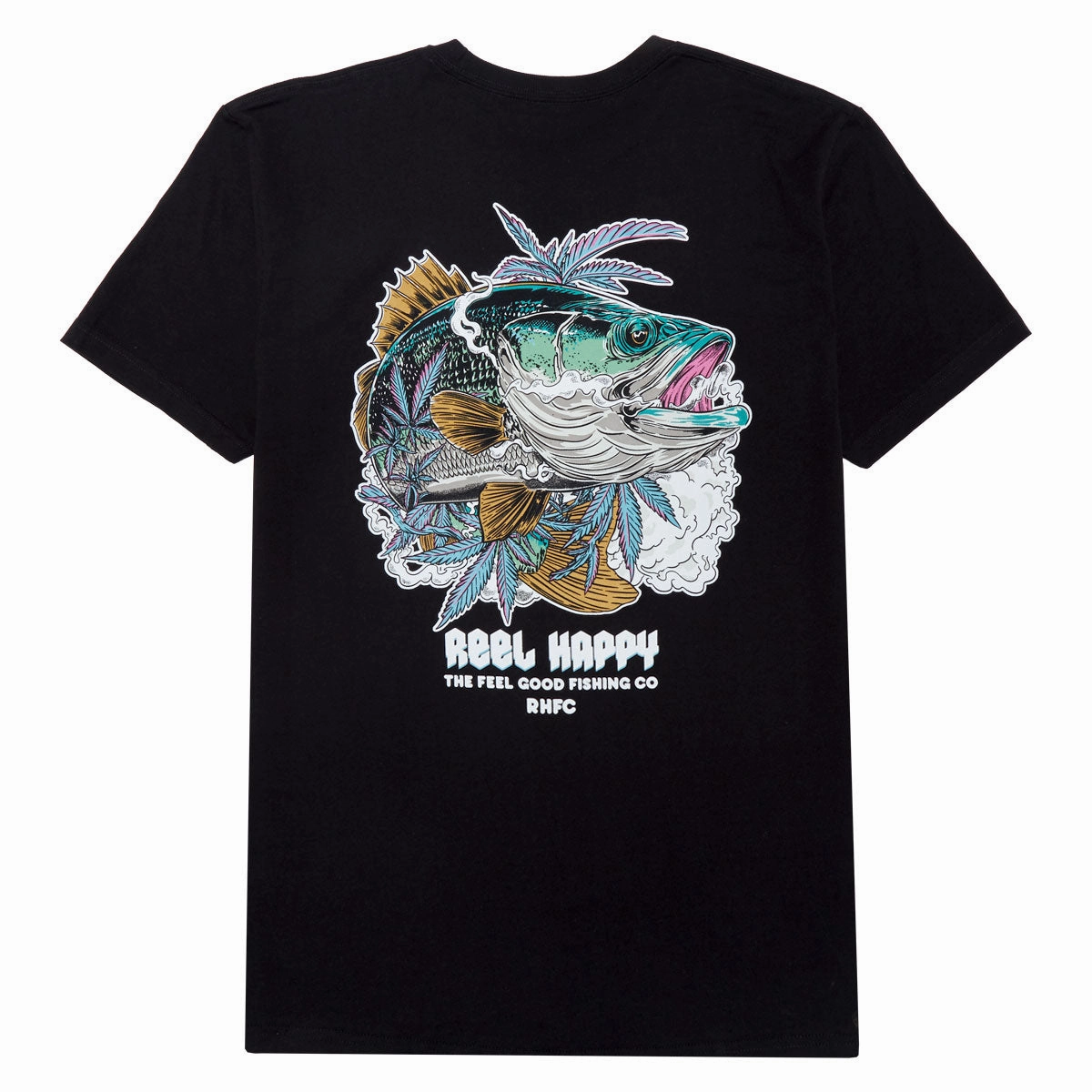 Eco Conscious Production Reel Happy Smokey Vibes T-Shirt - Black
