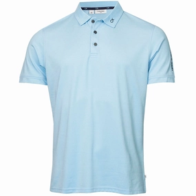Crew Neck Design QuickDryTechnology Calvin Klein Concord Polo Shirt - Boy Blue Marl