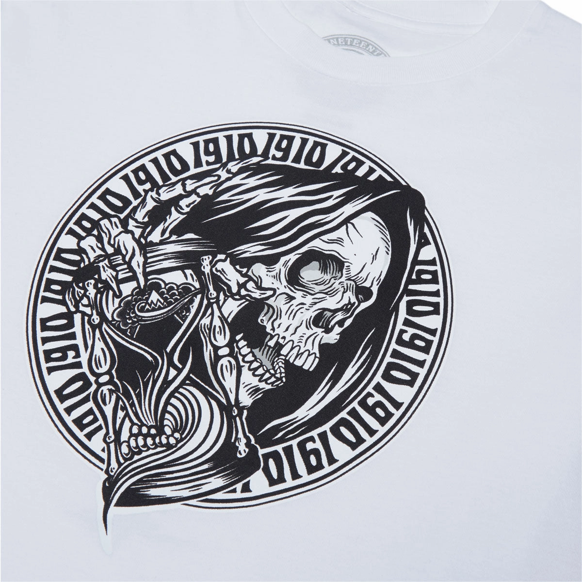 1910 Times Up Long Sleeve T-Shirt - White Casual Vibes