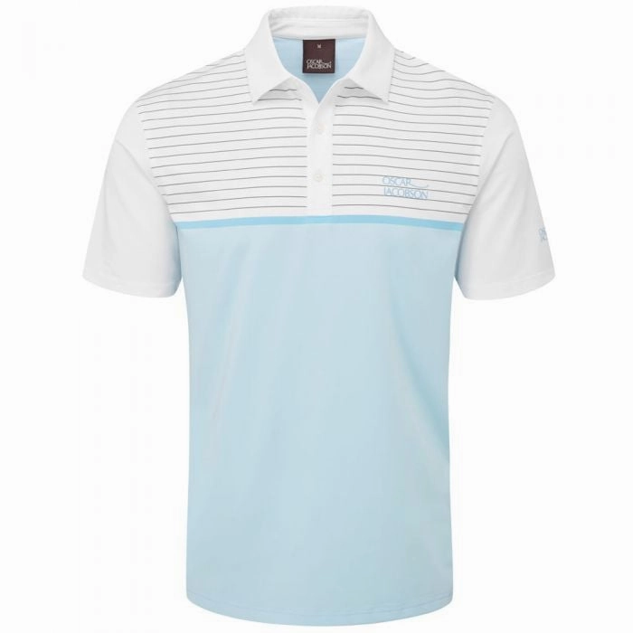 Layered Look Oscar Jacobson Hurstbourne Tour Polo Shirt - Sky Blue