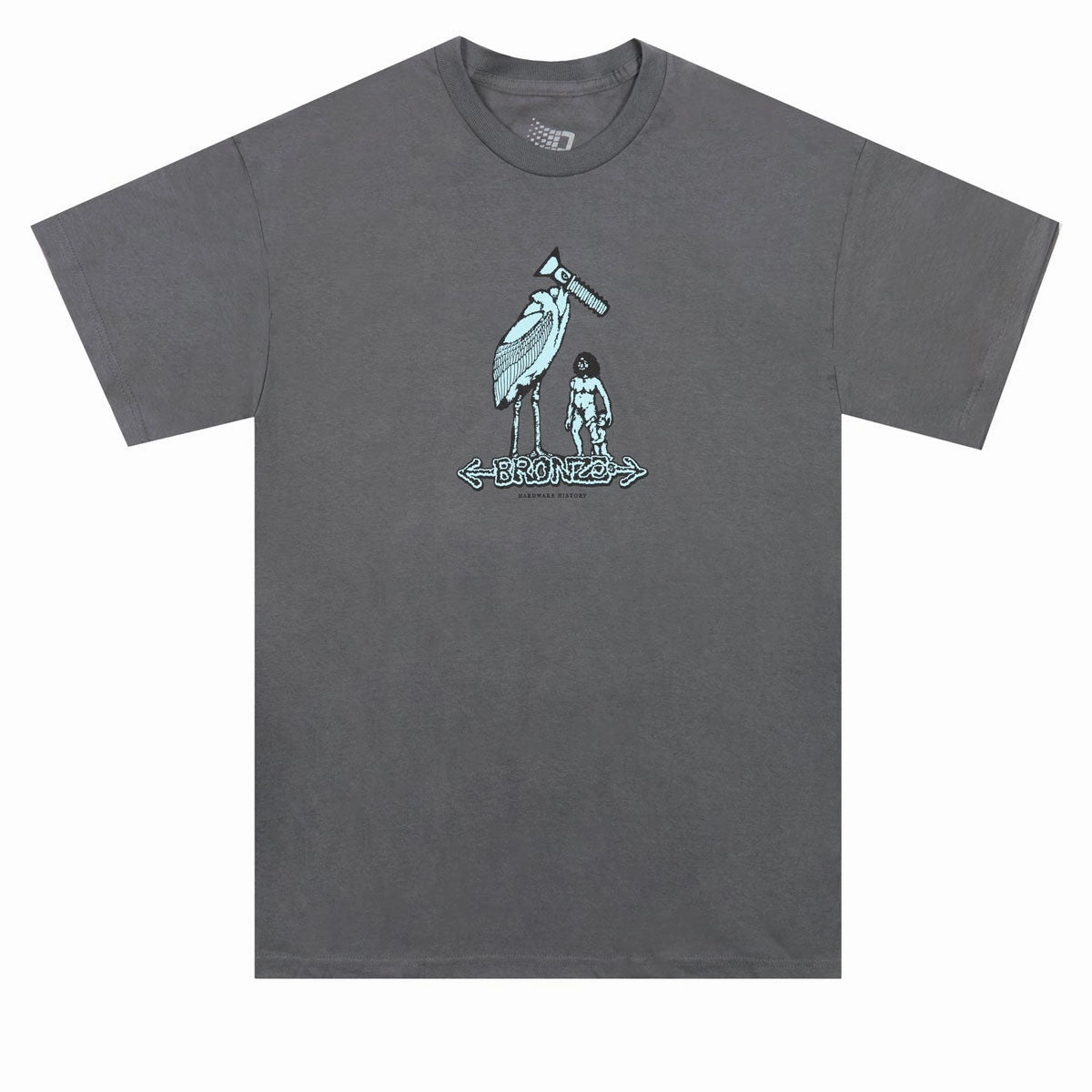 Bronze 56k Hardware History T-Shirt - Charcoal Wear Resistant Fabric