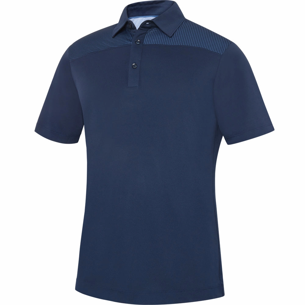 Galvin Green Miran Polo Shirt - Navy/Moonlight Blue Urban Fashion Look Crew Neck Design