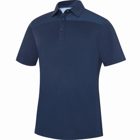 Galvin Green Miran Polo Shirt - Navy/Moonlight Blue Urban Fashion Look Crew Neck Design