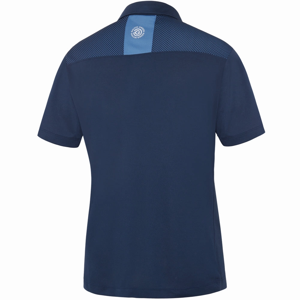 Galvin Green Miran Polo Shirt - Navy/Moonlight Blue Regular fit normality Cozy Comfort