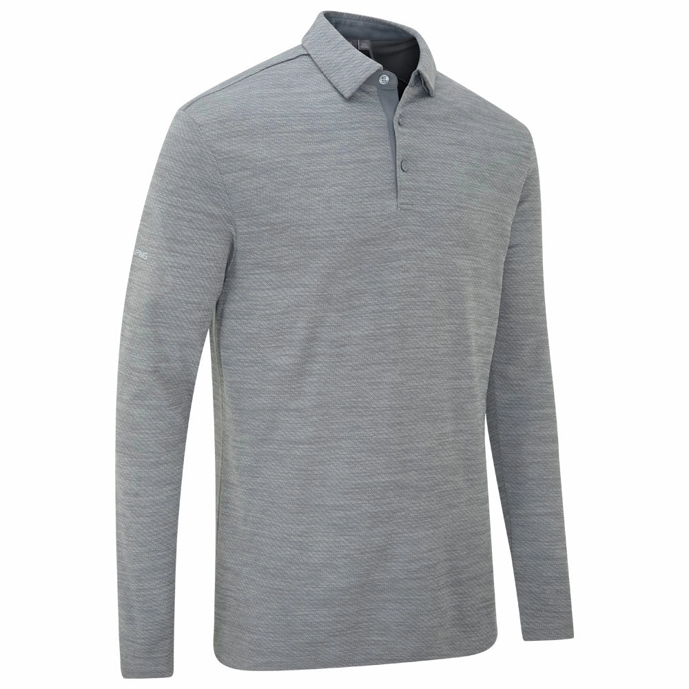 Ping Creek Polo Shirt - Rock Melange Compact Stitch Pattern