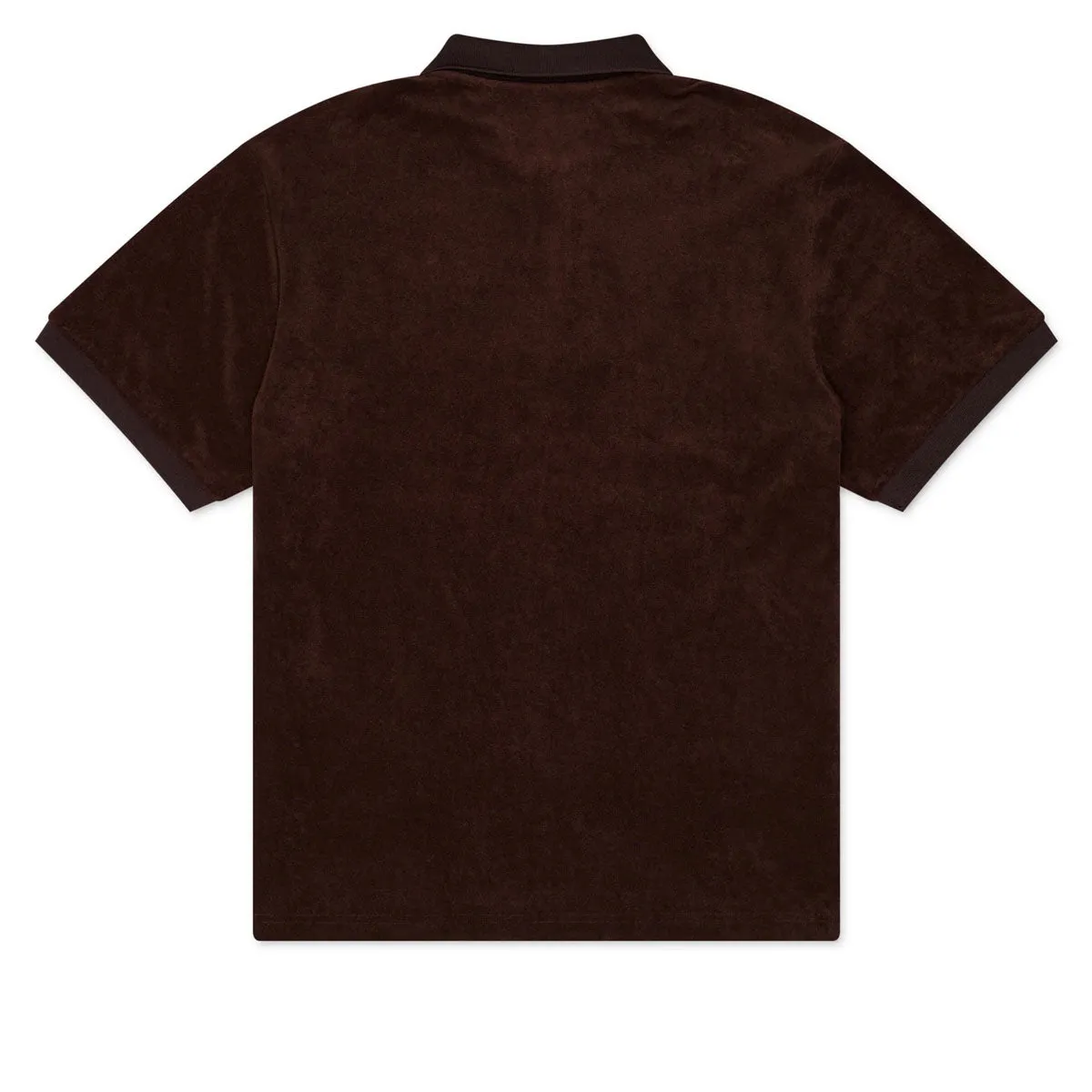 Teen Fashion Metalwood Medieval Terry Polo Shirt - Dark Chocolate