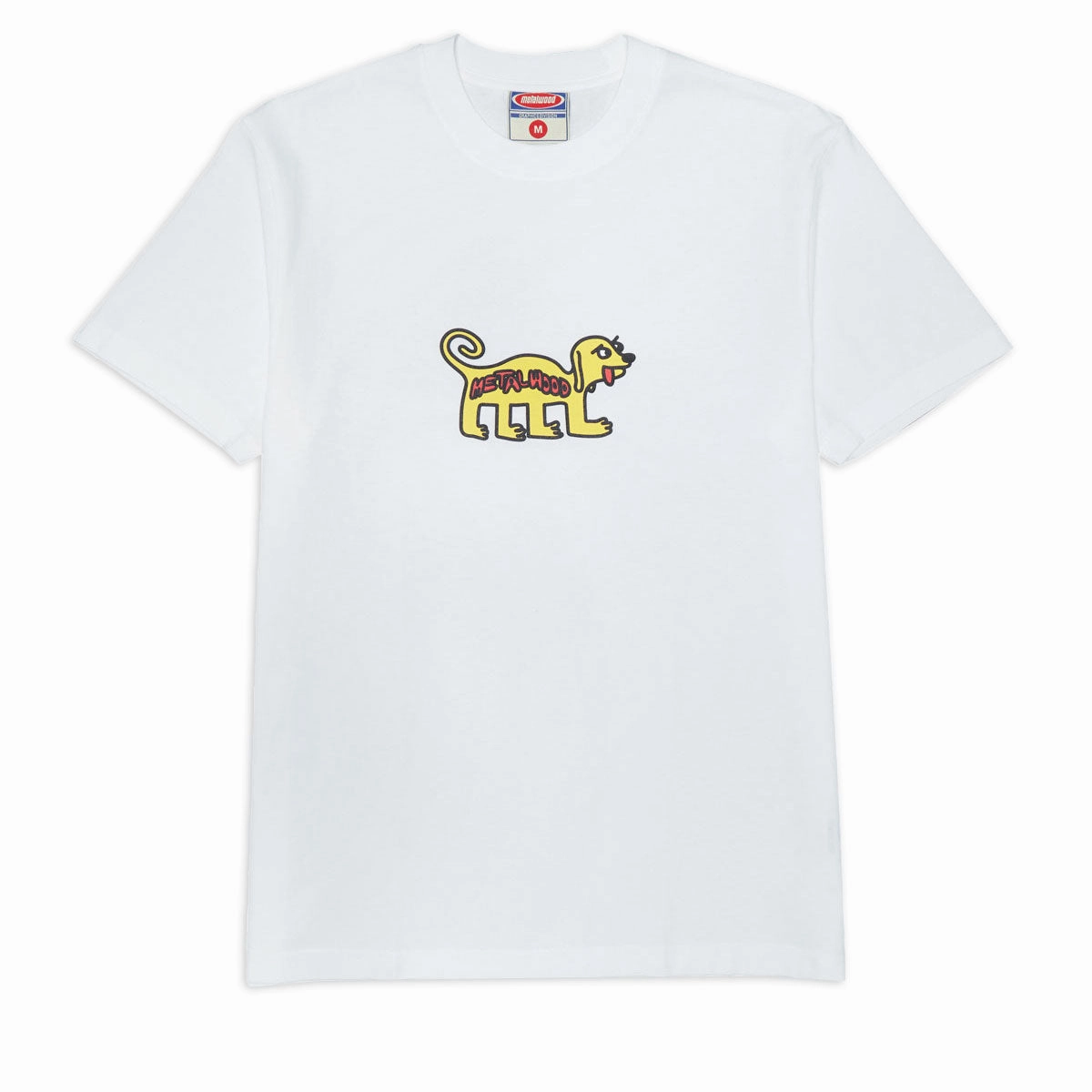 Metalwood Doggy T-Shirt - White Ribbed Collar Design Outdoor Essentials