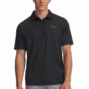 Under Armour Matchplay Printed Polo Shirt - Black/Anthracite/Pitch Gray Fashion and Comfort