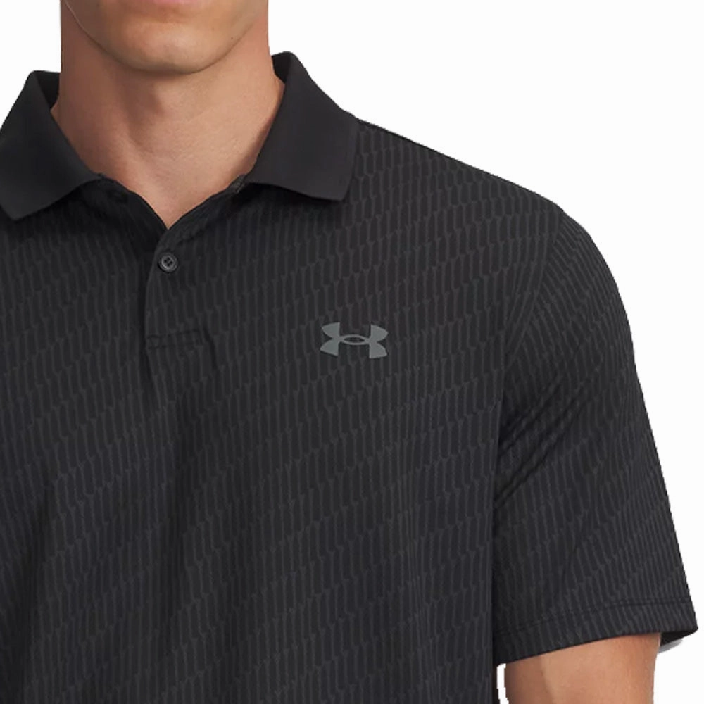 Under Armour Matchplay Printed Polo Shirt - Black/Anthracite/Pitch Gray Cozy And Warm