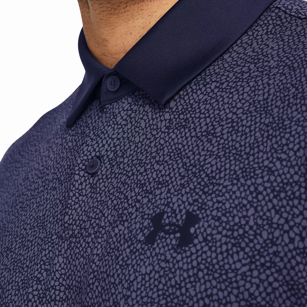 Fashionable Relaxed Look Under Armour T2G Printed Polo Shirt - Midnight Navy/Midnight Navy