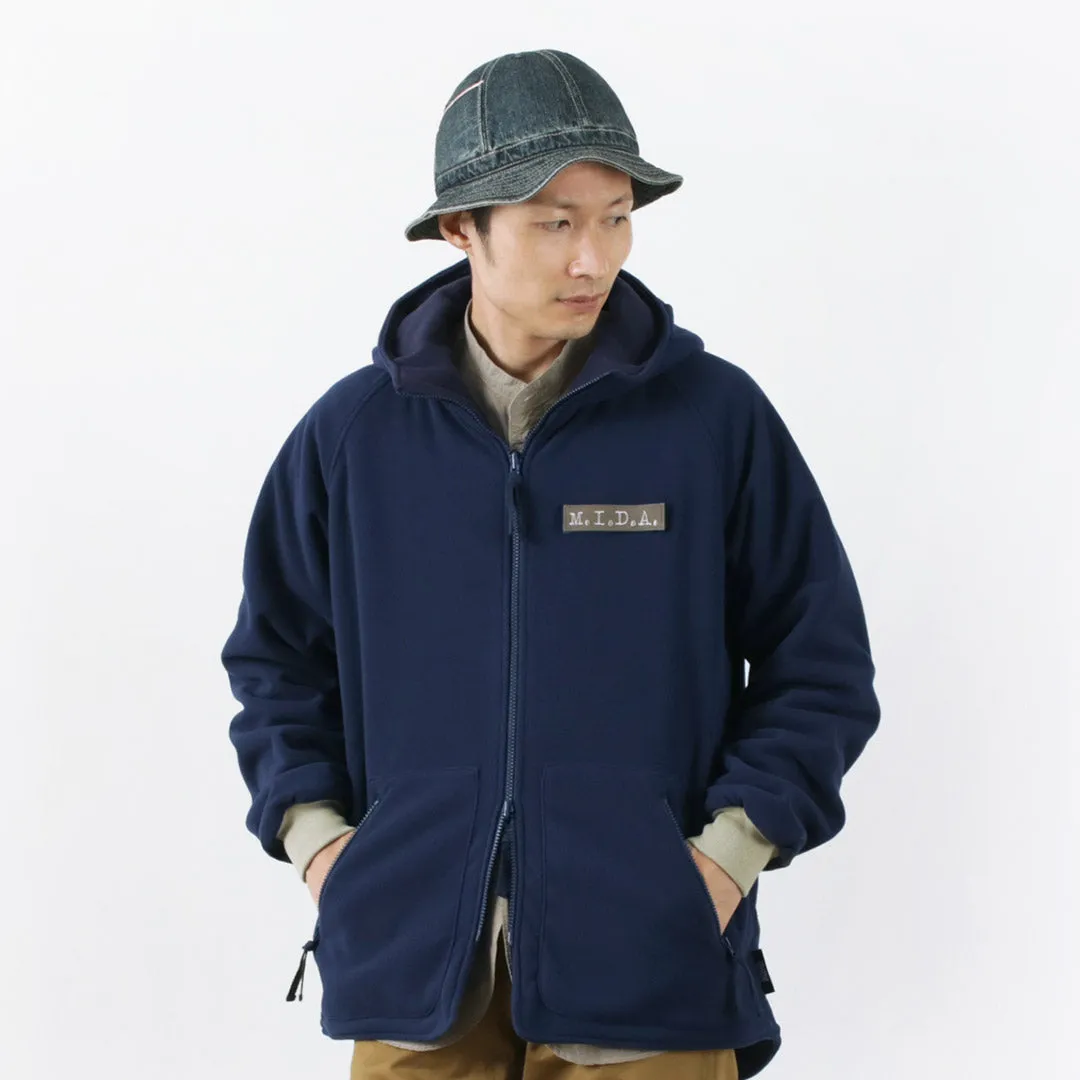 M.I.D.A. / Polartec Boa fleece ZIP-UP Ergonomic Silhouette Non Iron Fabric Tech