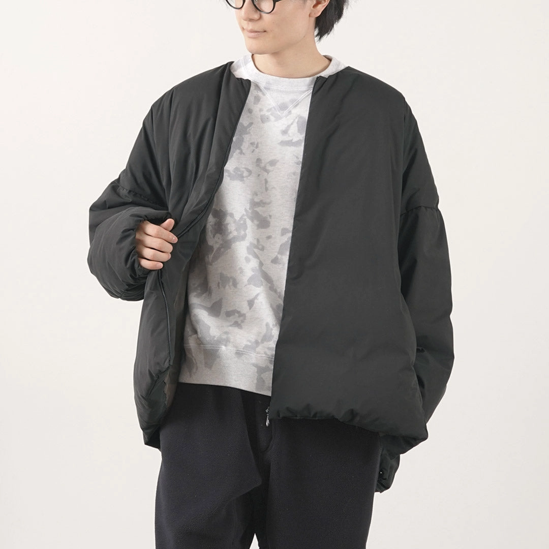 MIFFEW / Collarless Over Down Jacket Adjustable Cuffs Breezy Layer Option