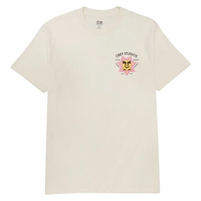 Obey Global Visuals T-Shirt - Cream AdvancedMoistureManagement