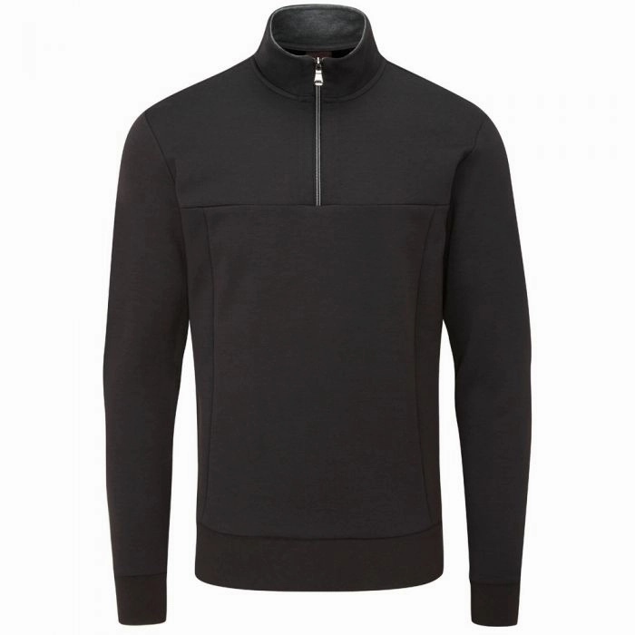 Comfy Wear product fuzzy coziness Oscar Jacobson Hawkes 1/4 Zip Pullover - Black