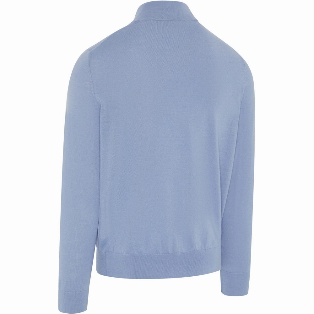 Water resistant coating Callaway 1/4 Zip Blended Merino Sweater - Chambray