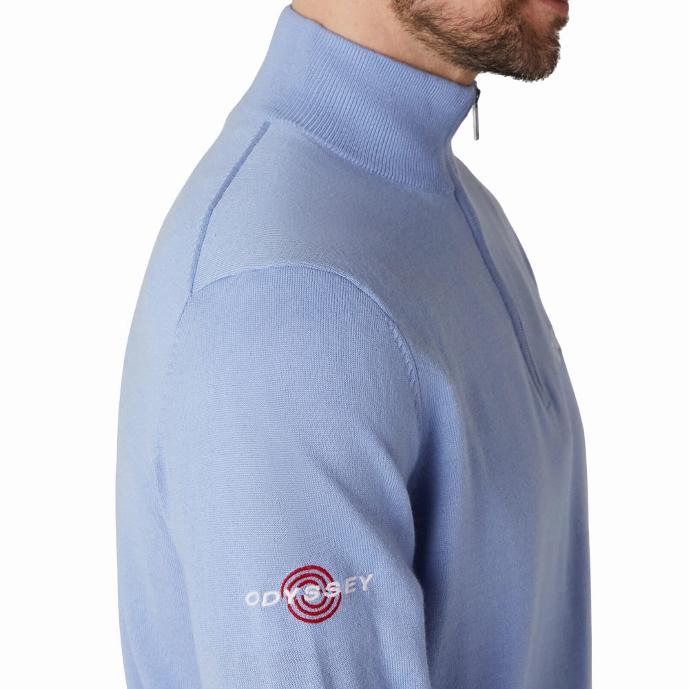 Callaway 1/4 Zip Blended Merino Sweater - Chambray style test