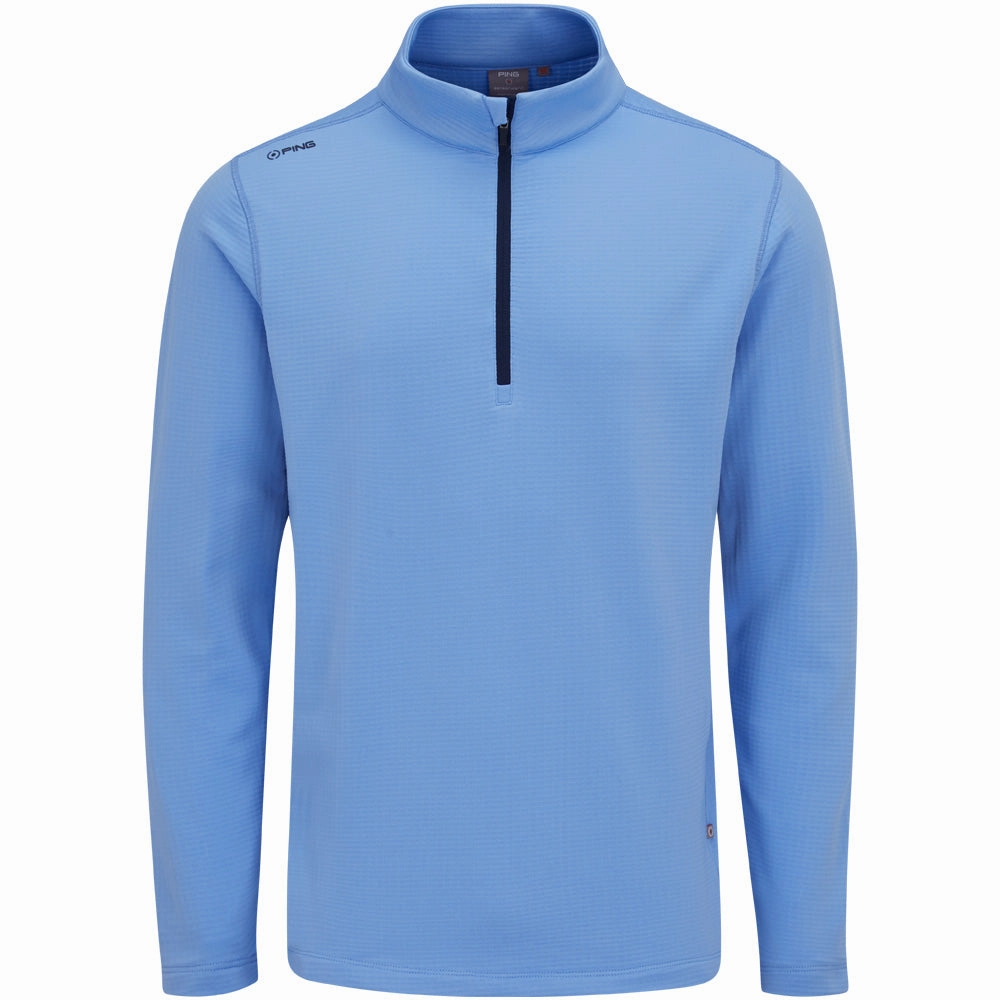 Ping Rhodri Mid-Layer 1/2 Zip Pullover  - Cornflower Blue/Navy product family bonding