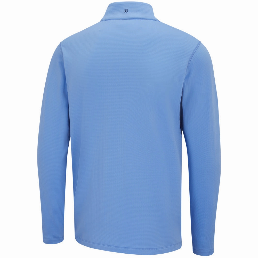 goes with skirts Daily Active Ping Rhodri Mid-Layer 1/2 Zip Pullover  - Cornflower Blue/Navy