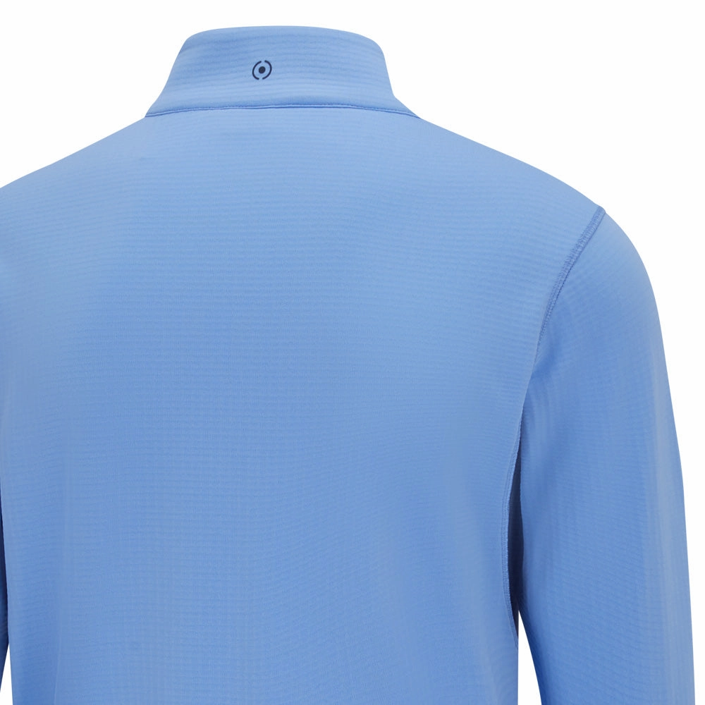 product team spirit Casual Essentials Ping Rhodri Mid-Layer 1/2 Zip Pullover  - Cornflower Blue/Navy