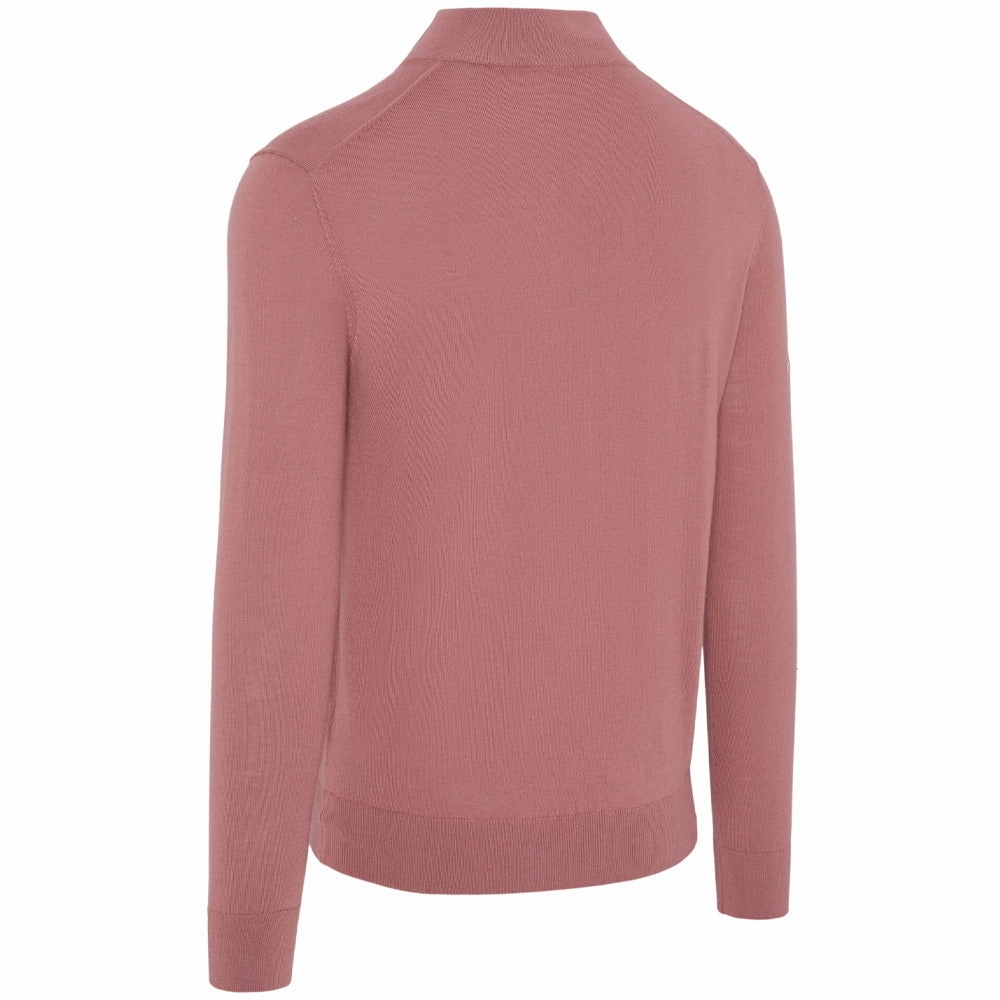 Neutral palette Urban Essential Callaway 1/4 Zip Blended Merino Sweater - Mesa Rose