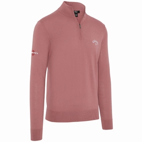 Callaway 1/4 Zip Blended Merino Sweater - Mesa Rose product birthday allure Layer Relaxed