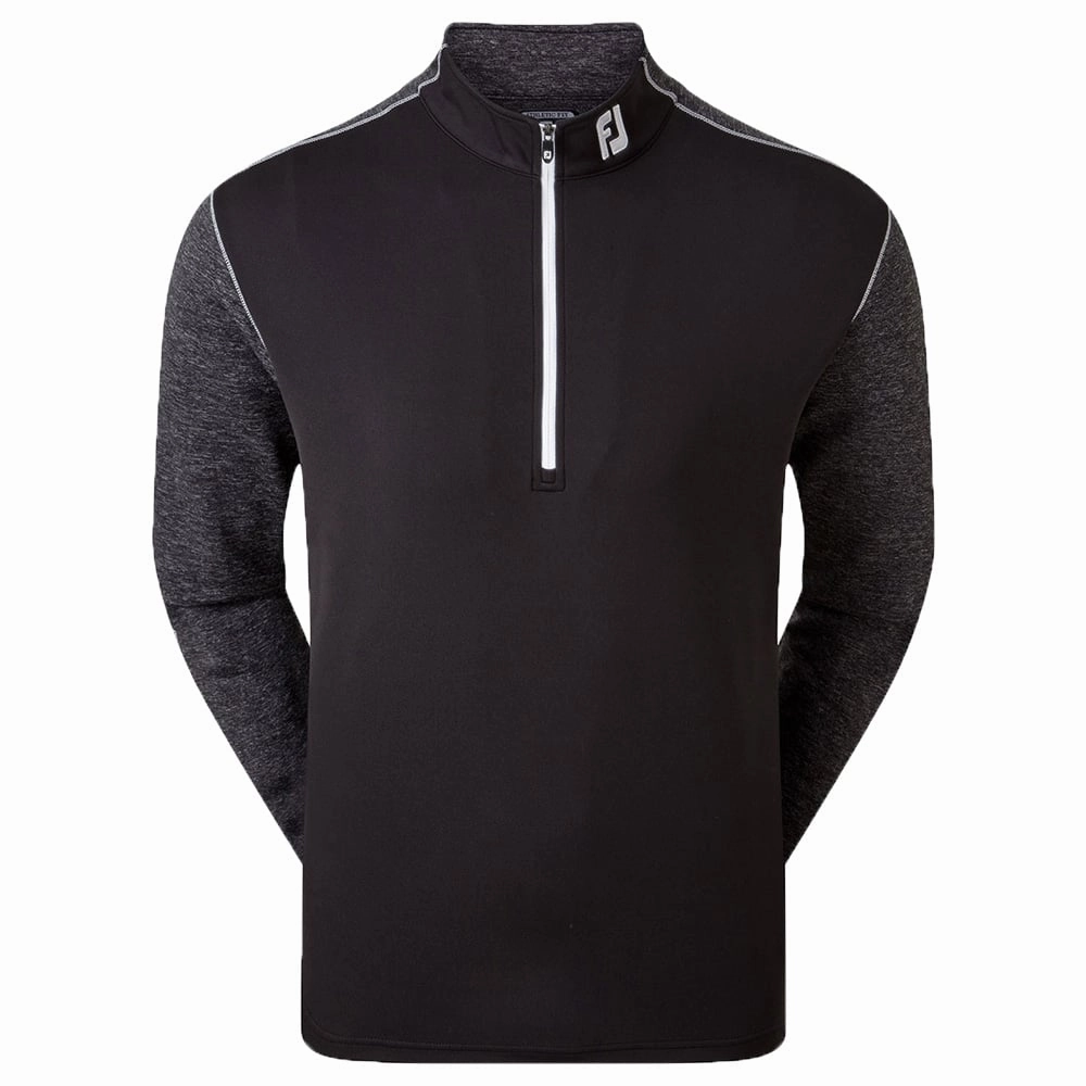 Active Comfort FootJoy Tonal Heather Chill-Out Pullover - Black
