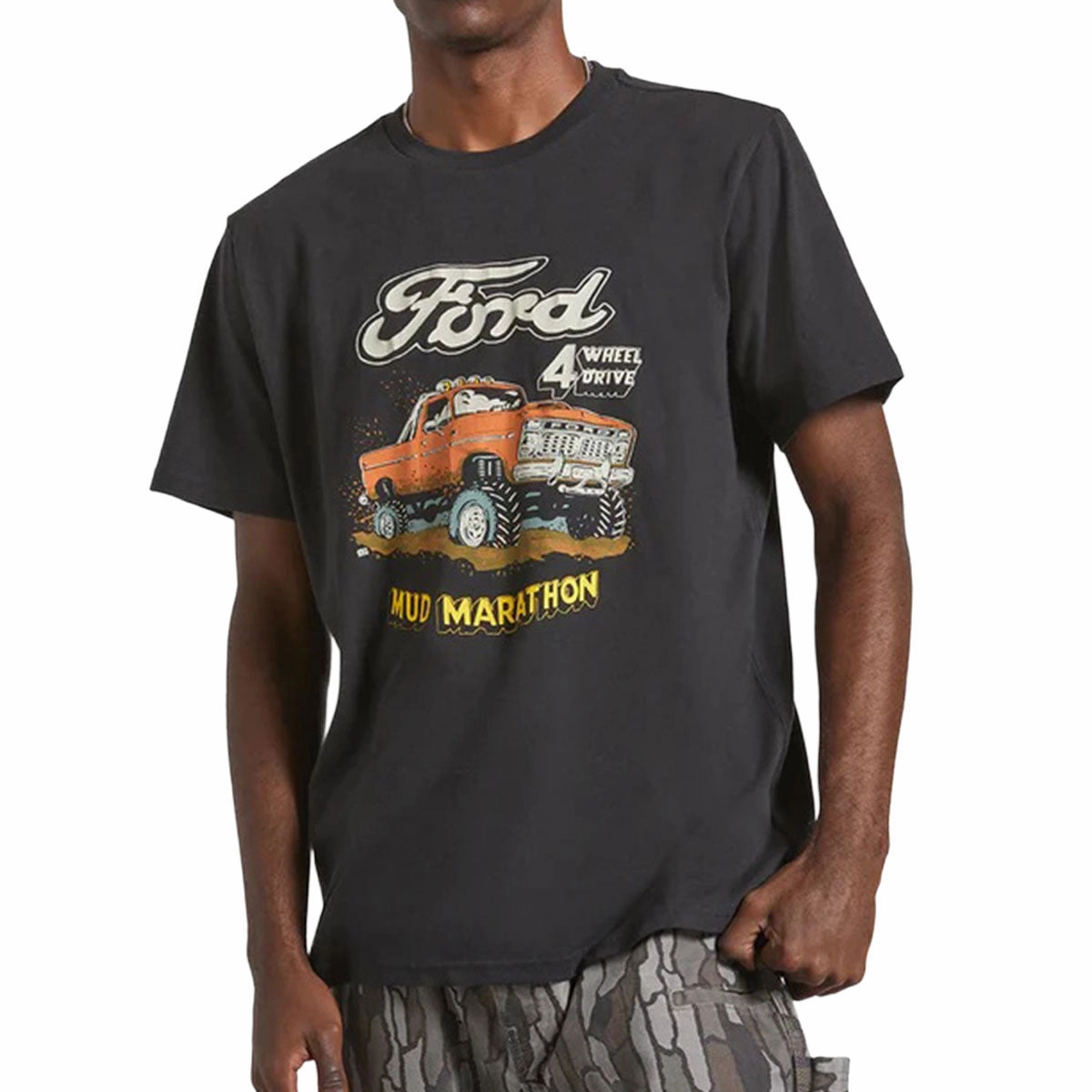 Light Trend Brixton x Ford Mud Marathon T-Shirt - Burnt Rubber