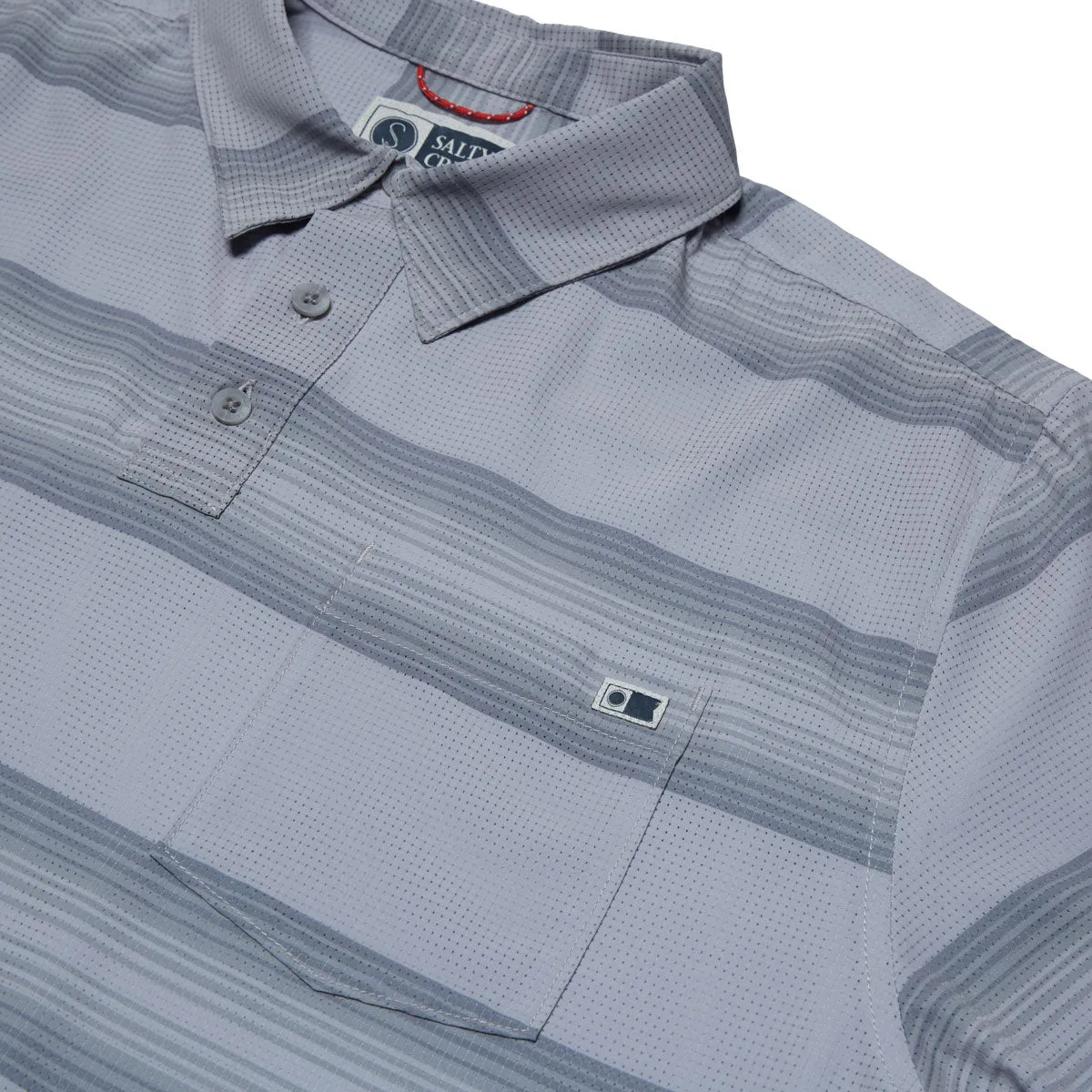 Fashion staples Salty Crew Sundown Perf Tech Polo Shirt - Light Grey