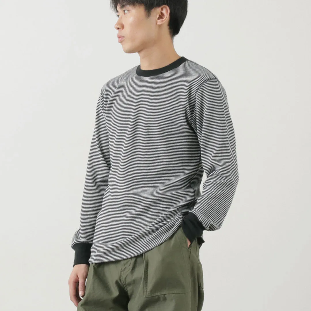 HEALTHKNIT / Basic Waffle Crew Neck Long Sleeve Low Environmental Impact Soft and Flexible