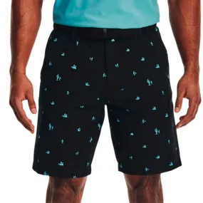 Compression Fit Under Armour Drive Printed Shorts - Black