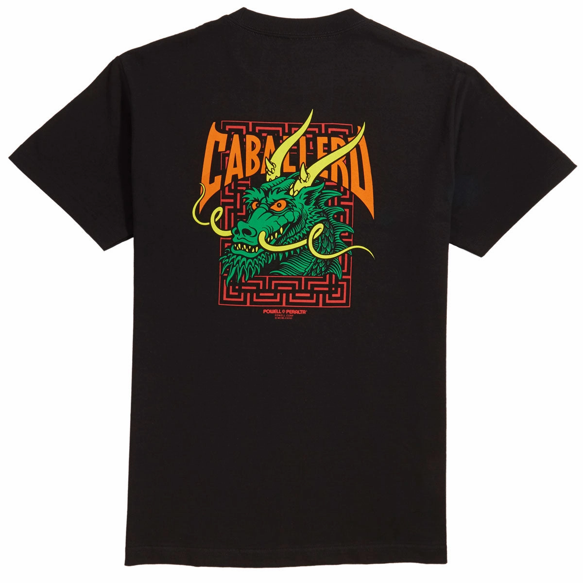 Powell-Peralta Cab Street Dragon T-Shirt - Black Universal Silhouette