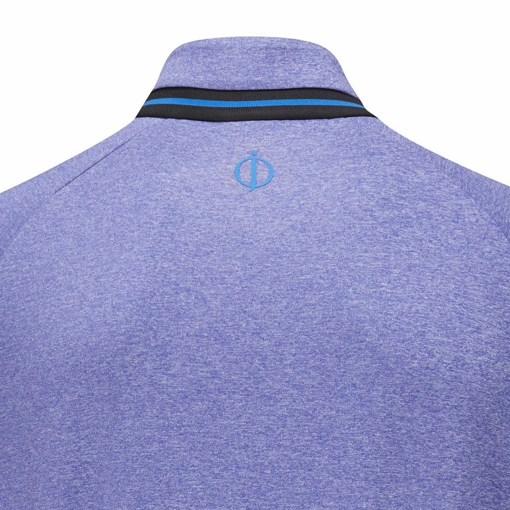 Travel Relaxed bead accents Oscar Jacobson Tarren Mid Layer 1/2 Zip Pullover - Blue Marl