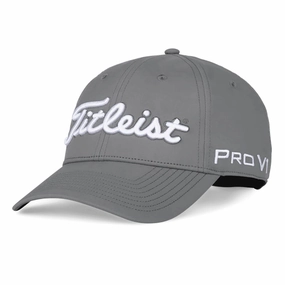 Lightweight Comfort Stripes Design Titleist Tour Performance Cap - Grey/White