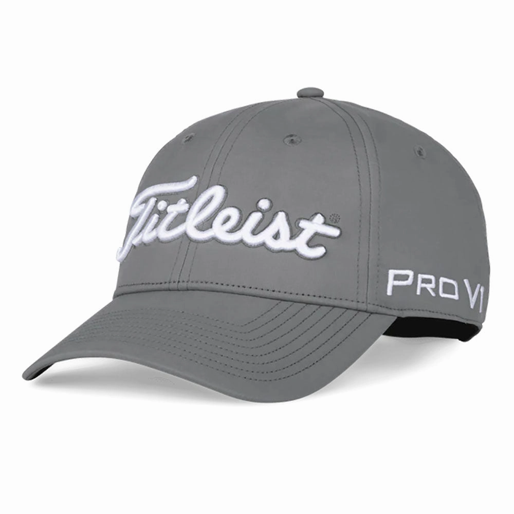 Lightweight Comfort Stripes Design Titleist Tour Performance Cap - Grey/White