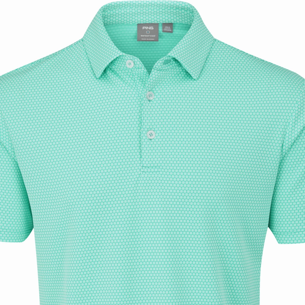 Ping Halcyon Polo Shirt - Aruba Blue Multi weekday wear Soft and breathable