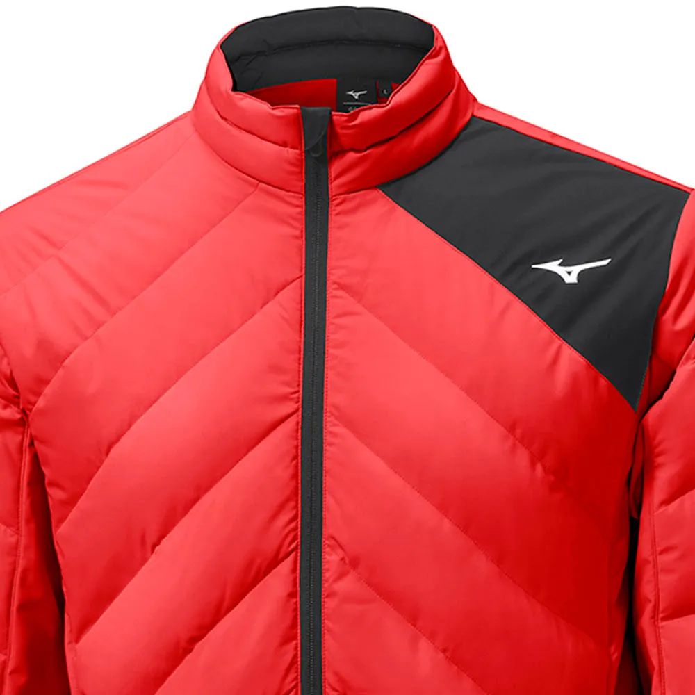 Breathable fabric tech hypoallergenic material Mizuno Breath Thermo Move Down Jacket - Red