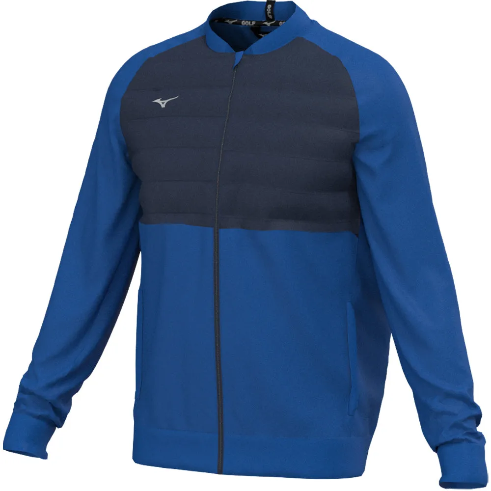 Contemporary Fit Wind Resistant Coating Mizuno Hybrid Bomber Jacket - Blue