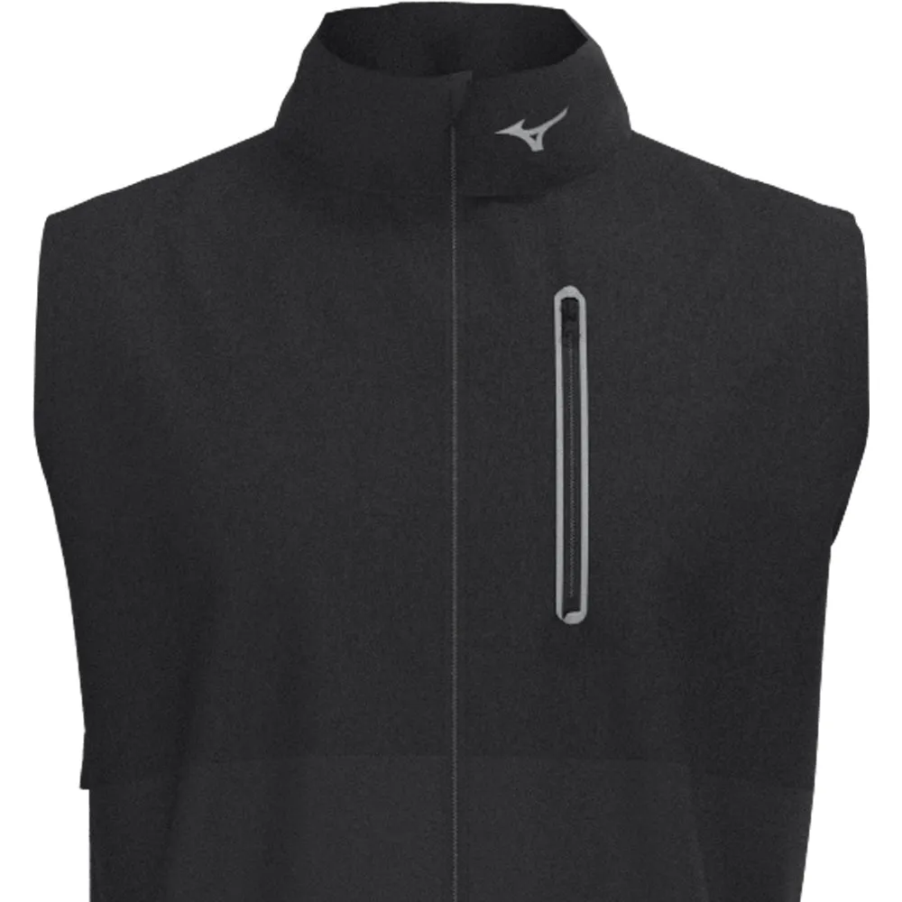 Mizuno Melange Reflect Gilet - Black Seamless construction Water resistant coating