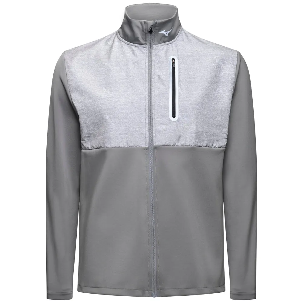 Mizuno Melange Reflect Jacket - Charcoal Layered Wind Barrier