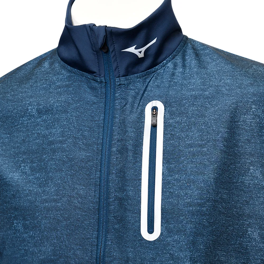 Windproof Material Mizuno Melange Reflect Jacket - Navy