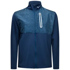 Mizuno Melange Reflect Jacket - Navy Noise Free Zipper MagneticClosureSystem