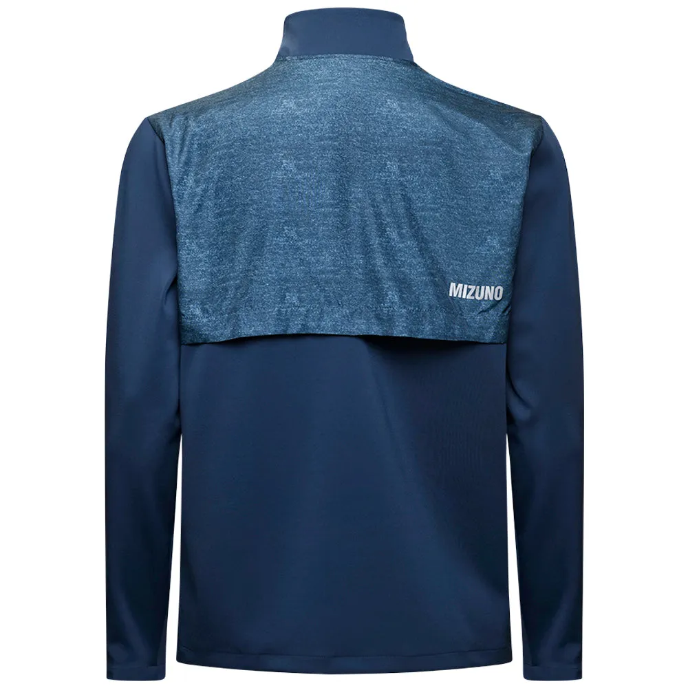 Mizuno Melange Reflect Jacket - Navy Ergonomic Shoulder Fit Everyday Layers