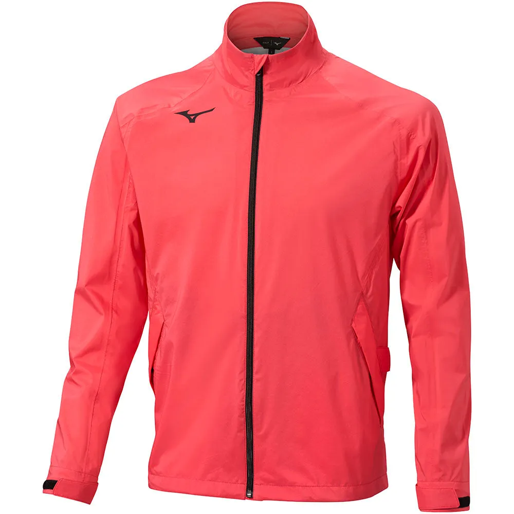 Mizuno Nexlite Flex Waterproof Jacket - Coral Red Neutral Tone Simple Look
