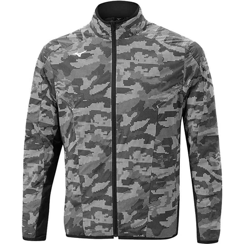 Mizuno Winter Stretch Full Zip Jacket - Grey snap closure