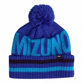 Mizuno Breath Thermo Bobble Hat - Blue Sport Detail Comfortable Wear