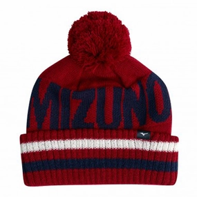 All Season Style Earthy Hues Mizuno Breath Thermo Bobble Hat - Red